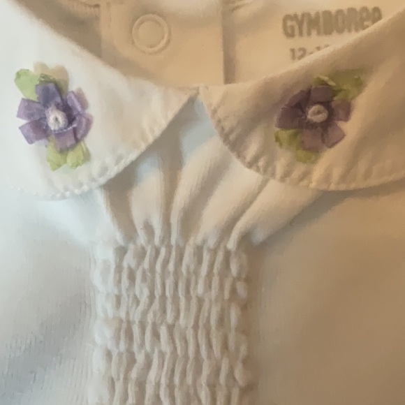 Gymboree White and Purple Floral Baby Outfit - Picture 3 of 9